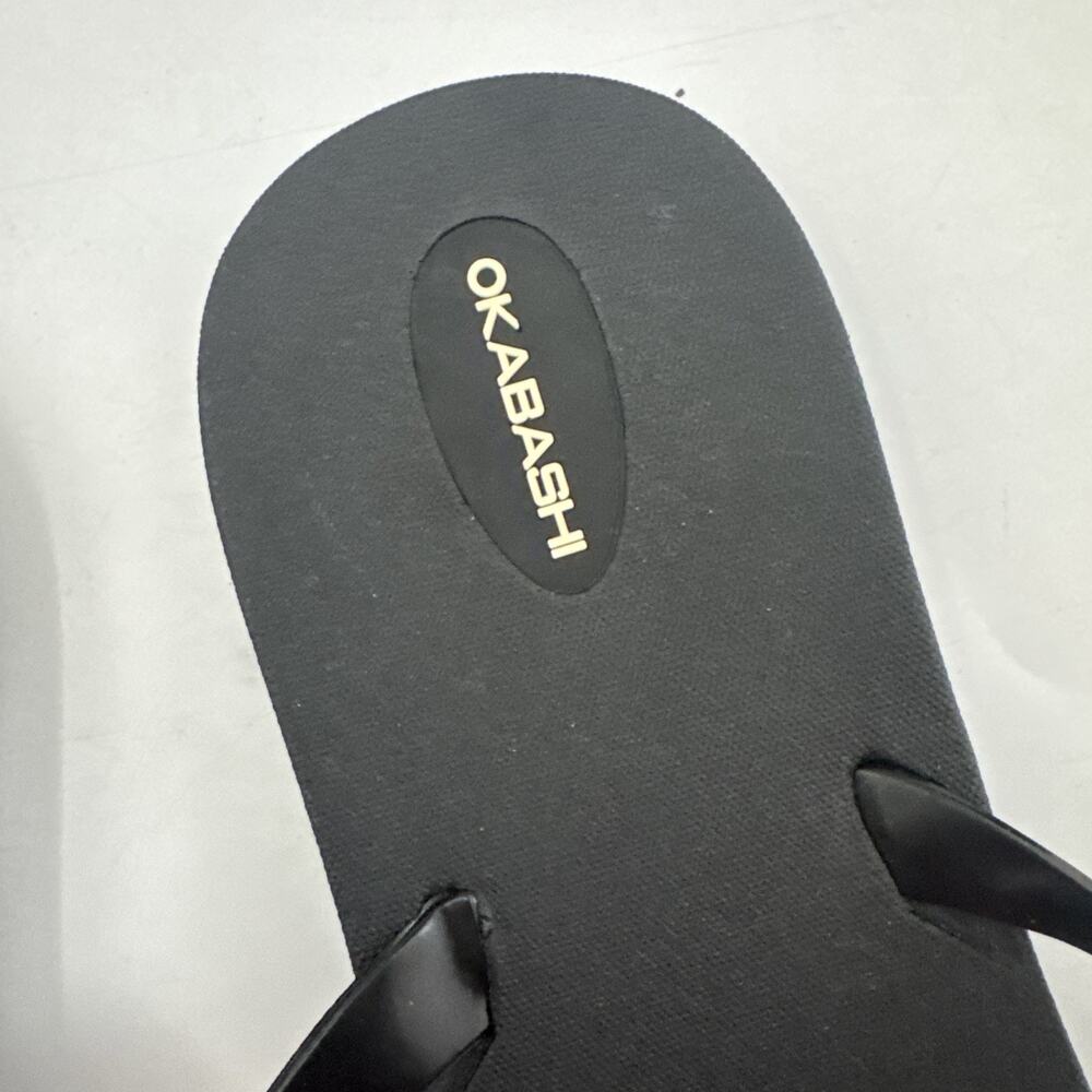 Okabashi Women's Shoreline Thong Flip Flop Sandals Black Size 9 - Picture 3 of 10